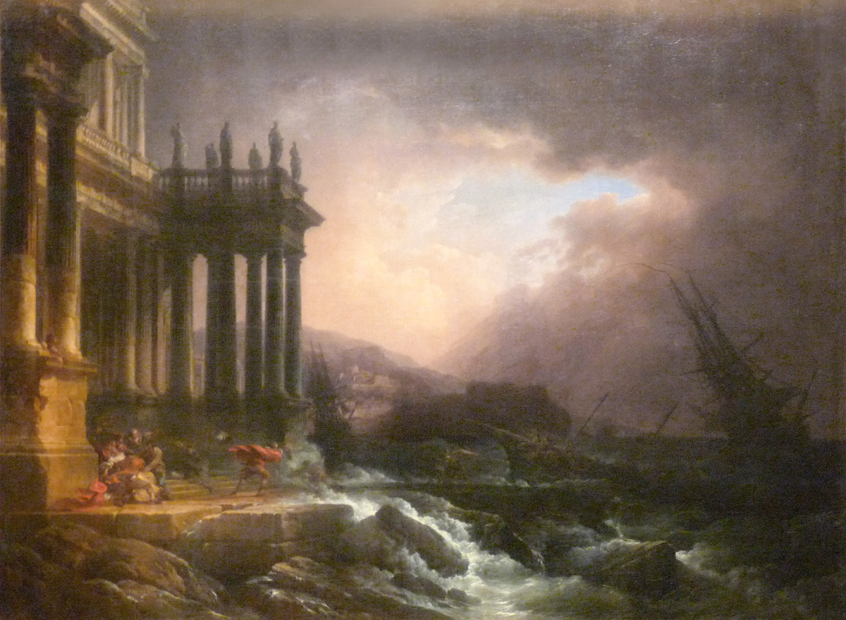 a storm at the sight of a port